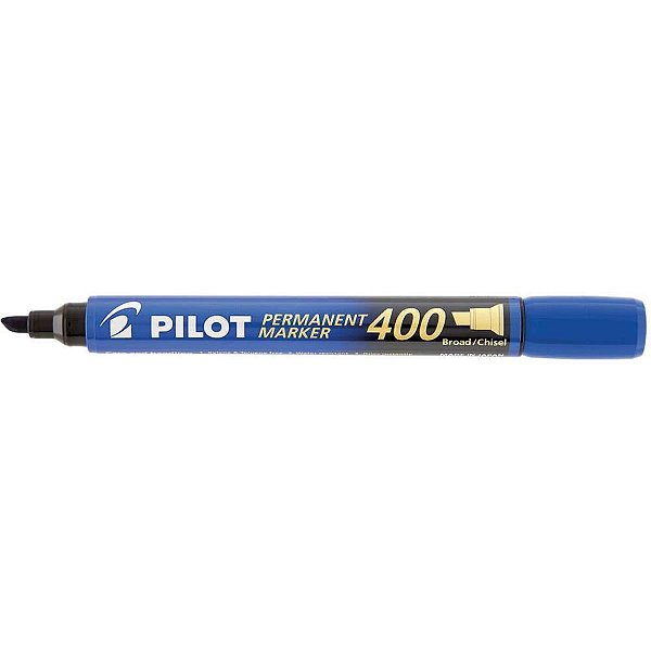 Pincel marcador permanente sca 400 ponta chanfrada azul - pilot (cx.c/12)
