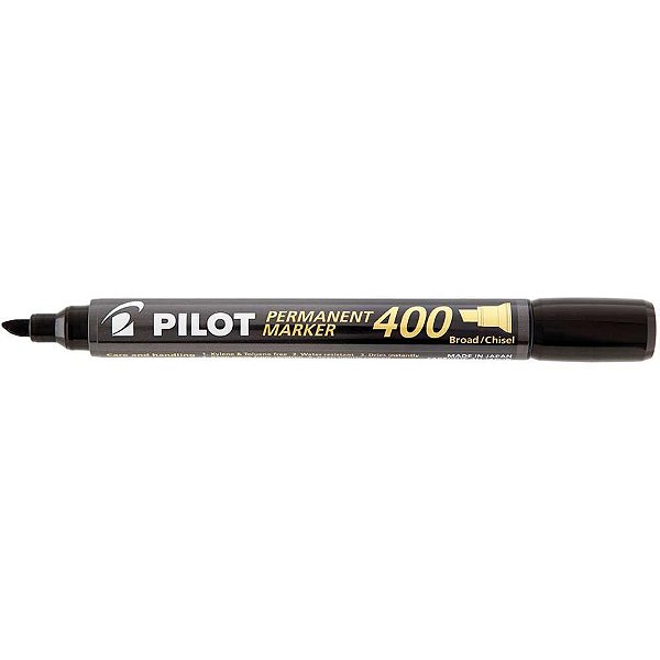 Pincel marcador permanente sca 400 ponta chanfrada preta - pilot (cx.c/12)