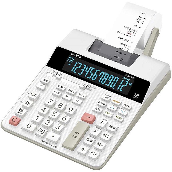 Calculadora de impressao 12 dig. printer 2cores bivolt - casio (unidade)