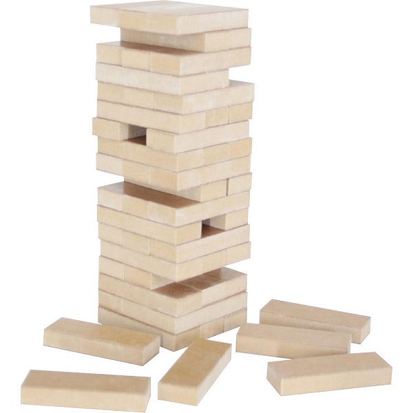 Brinquedo pedagogico madeira torre legal 54pecas - carlu (unidade)