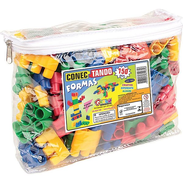Brinquedo para montar conectando formas 150pcs - carlu (unidade)