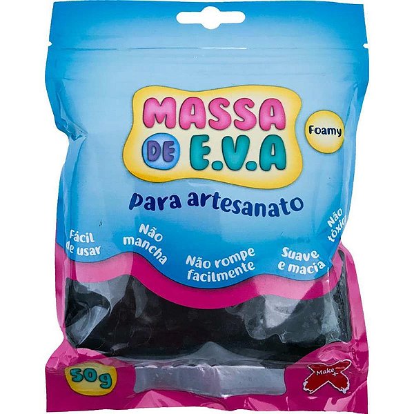 Massa de eva preto 50g - make+ (unidade)