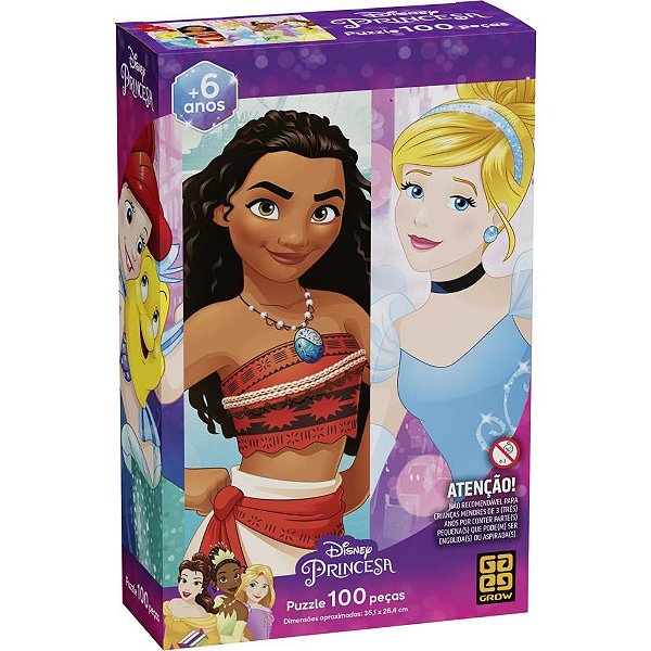 Quebra-cabeca cartonado princesas 100 pecas - grow (unidade)