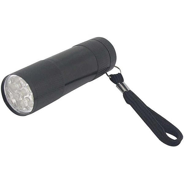 Lanterna aluminio 9led preta - western (unidade)