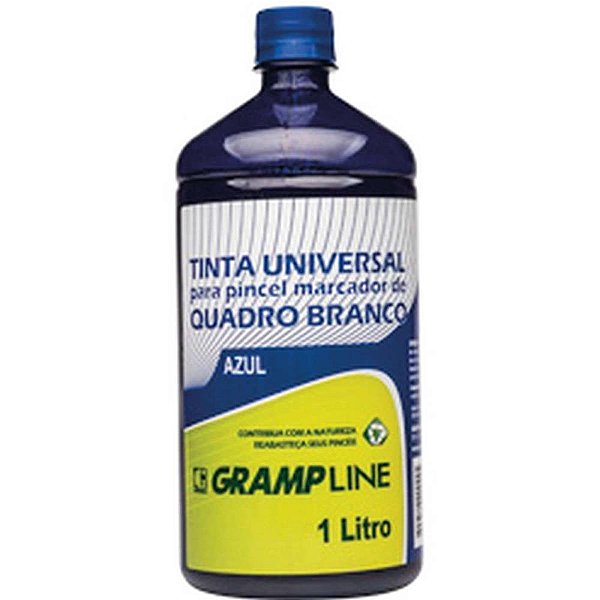 Tinta marcador quadro branco reabastecedor 1000ml azul - gramp line (unidade)