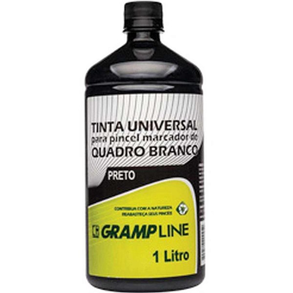 Tinta marcador quadro branco reabastecedor 1000ml preto - gramp line (unidade)