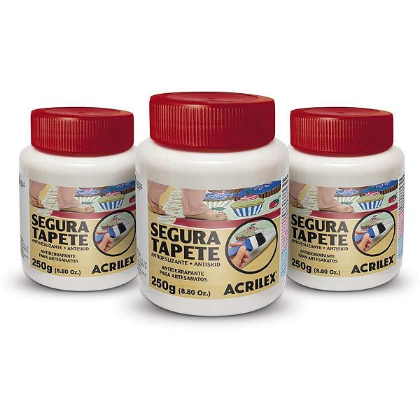 Produto para artesanato segura tapete 250g - acrilex (cx.c/03)