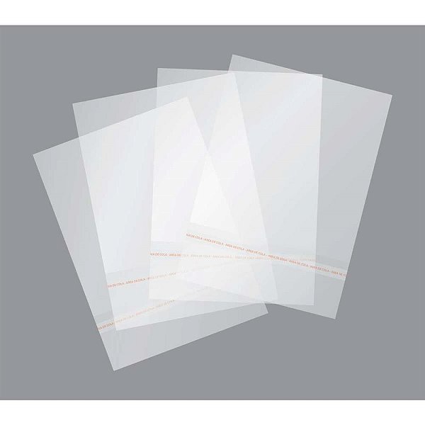 Saco adesivado transparente 08x10cm+2,5cm aba - gala embalagens (pct.c/100)