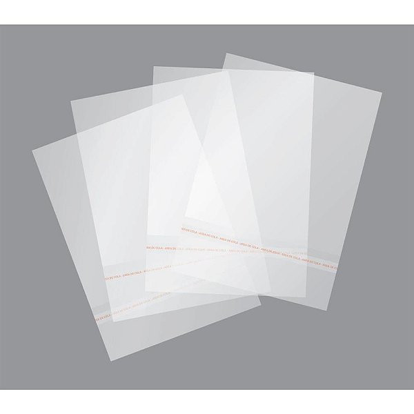 Saco adesivado transparente 10x14cm+3cm aba - gala embalagens (pct.c/100)