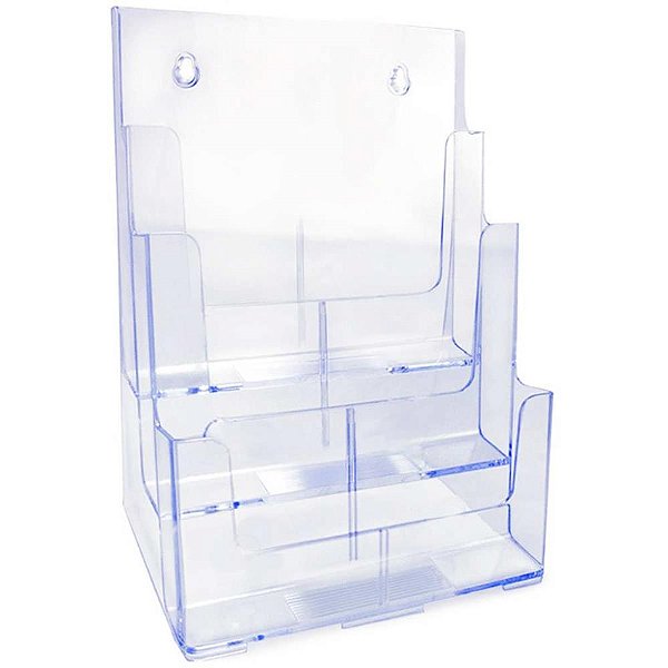 Organizador de escritorio triplo vertical cristal - maxcril (unidade)