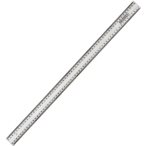 Regua plastica super cristal 60cm. - maxcril (pct.c/10)