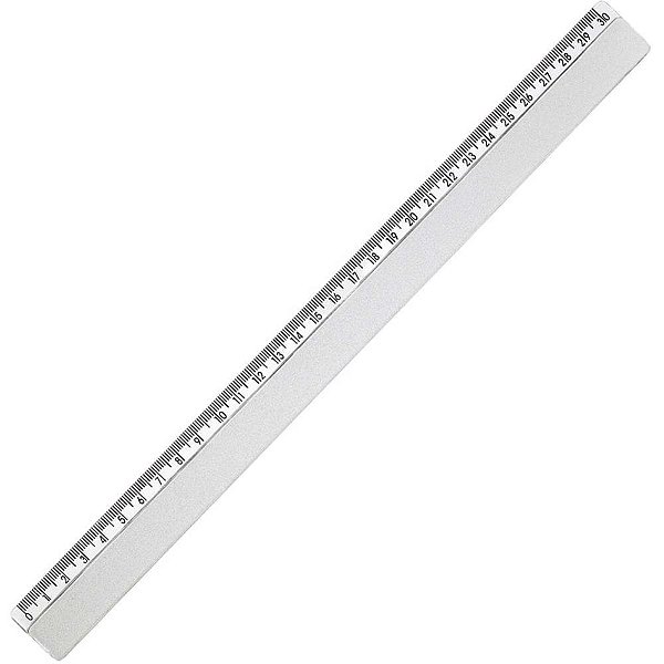Regua plastica cristal 30cm. - maxcril (cx.c/100)