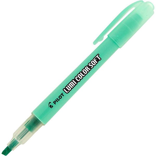 Caneta marca texto lumicolor soft verde pastel - pilot (cx.c/12)