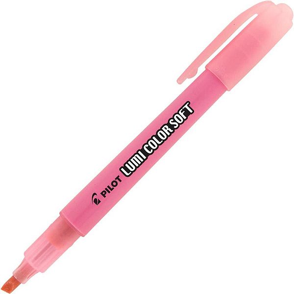 Caneta marca texto lumicolor soft rosa pastel - pilot (cx.c/12)