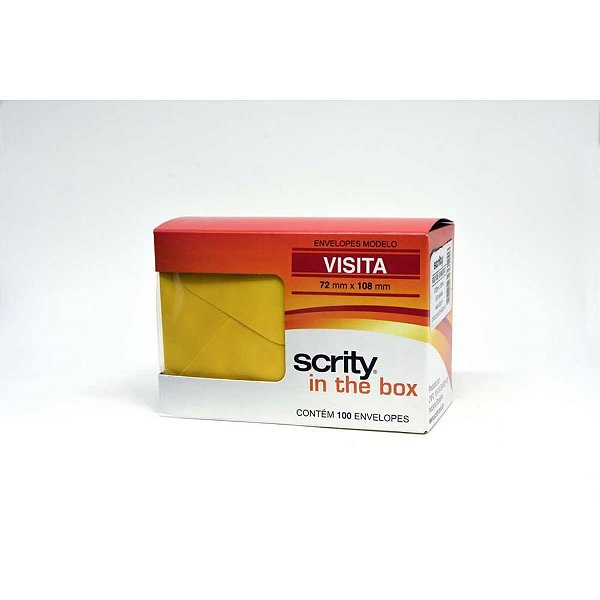 Envelope visita colorido 72x108 amarelo rio de jan.80g - scrity (pct.c/100)