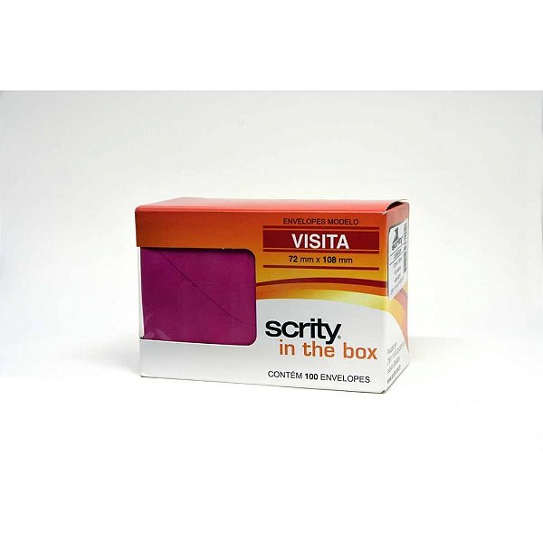 Envelope visita colorido 72x108 pink cancun 80g - scrity (pct.c/100)