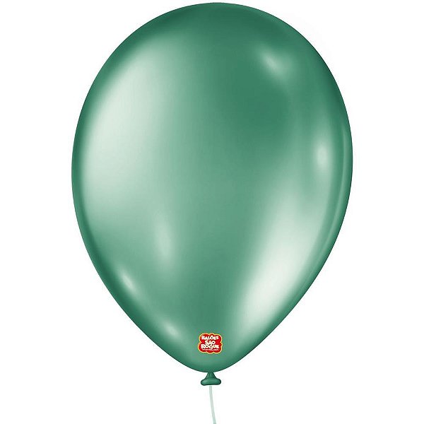 Balao 9 liso metalizado verde - sao roque (pct.c/25)