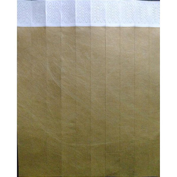 Pulseira identificacao tyvek dourada - tecnomidia (pct.c/50)