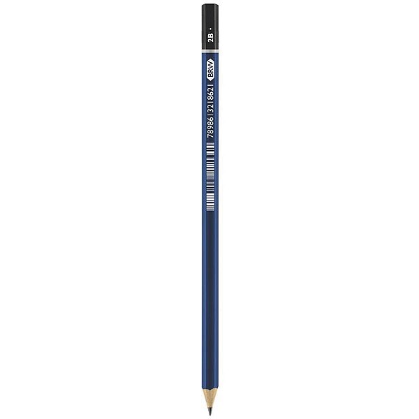 Lapis preto tecnico madeira 2b preto/muito macio - brw (bl.c/12)