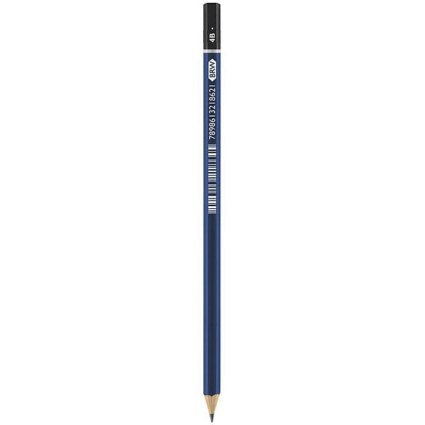 Lapis preto tecnico madeira 4b preto esc/muito mac - brw (bl.c/12)
