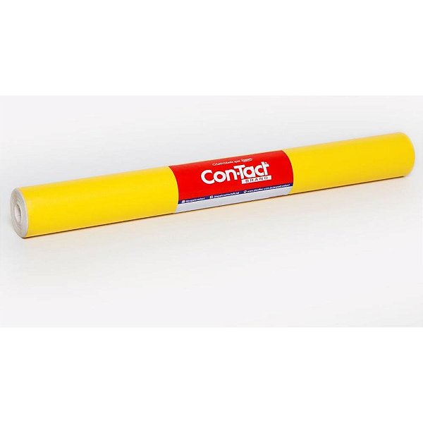 Contact liso 45cmx10m opaco amarelo - contact (rolo)