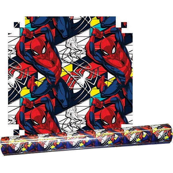 Plastico adesivo 45cmx10m spider-man pvc - v.m.p. (rolo)