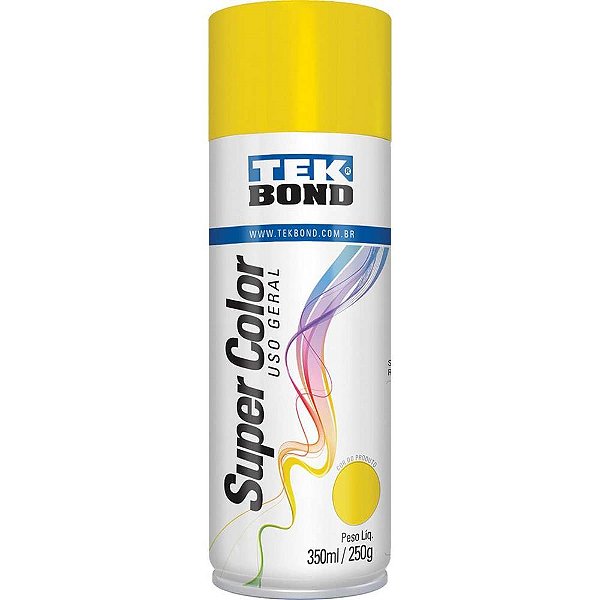 Tinta spray amarela 350ml/250g - tekbond (unidade)