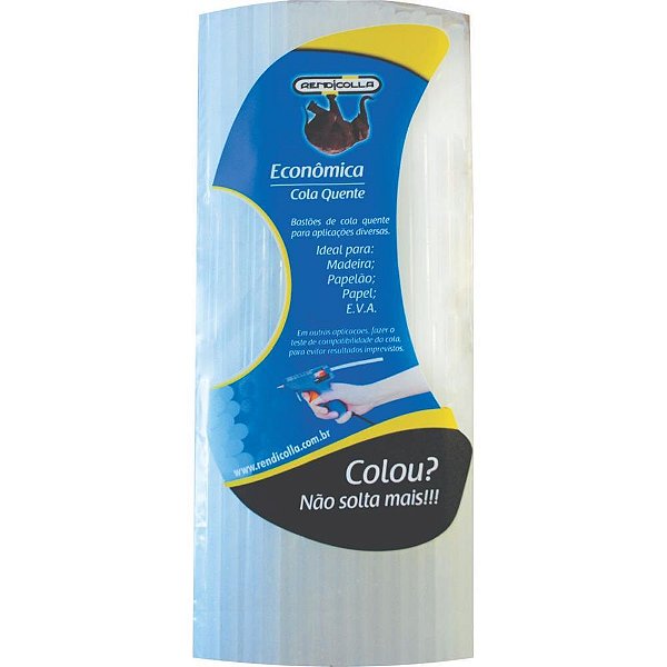 Cola quente refil fina eco 500g.transp. 7,5x30cm - rendicolla (pacote)