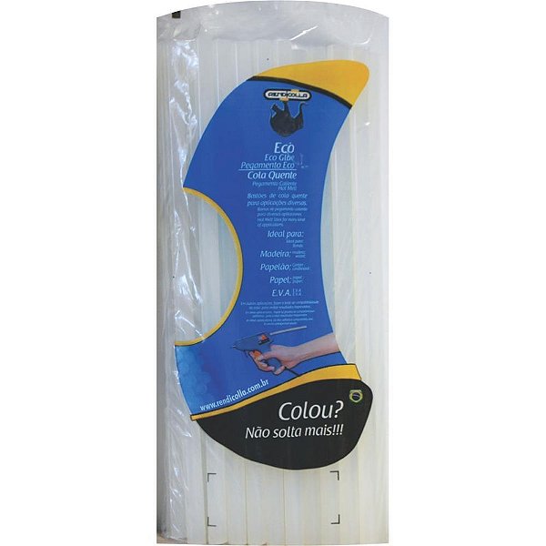 Cola quente refil grossa eco 500g.transp.11,2x30 - rendicolla (pacote)