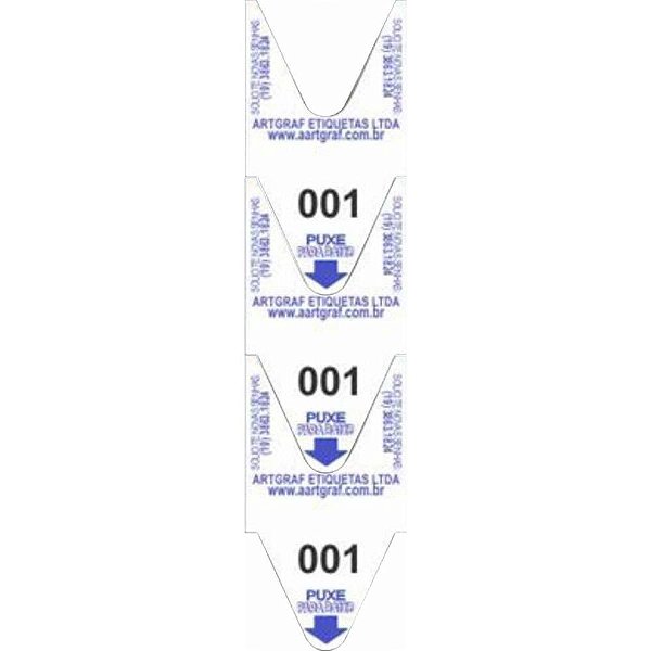 Etiqueta para senha rolo 3 digitos c/2000 senha az - grespan (rolo)