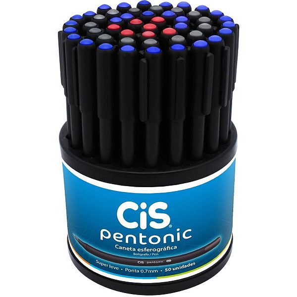 Caneta esferografica cis pentonic 0,7mm 3 cores sor - sertic (dp.c/50)