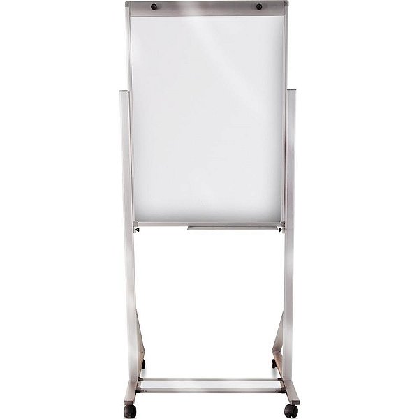 Cavalete para flip-chart aluminio 100x70cm bco c/rodiz. - souza (unidade)