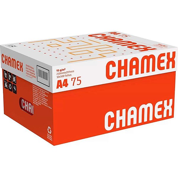 Papel sulfite a4 chamex 75g 10 pctx500 fls - chamex (caixa)