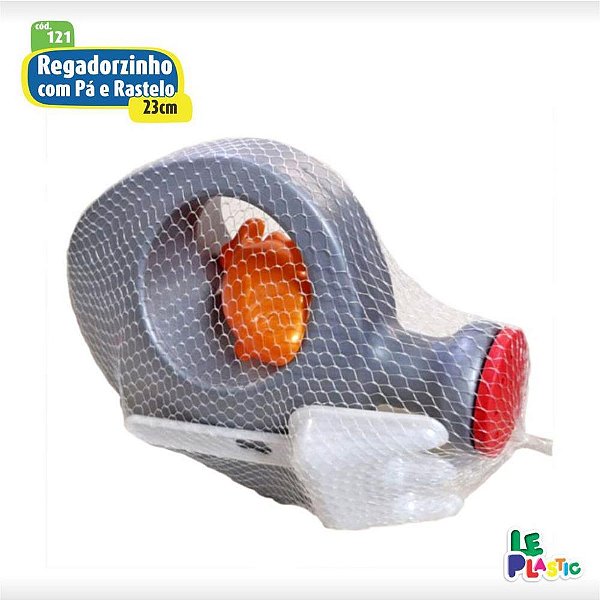 Baldinho de praia regador c/ pa e rastelo 23cm. - leplastic (unidade)