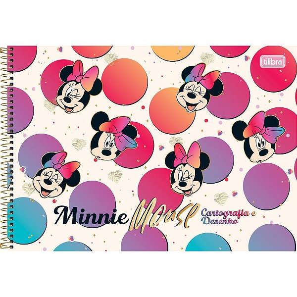 Caderno desenho univ capa dura minnie 80fls. - tilibra (pct.c/04)