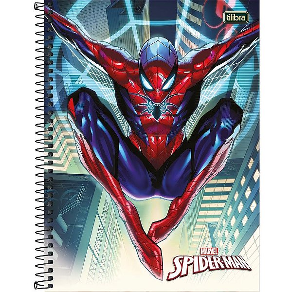 Caderno 01x1 capa dura spider-man 80fls. - tilibra (pct.c/04)