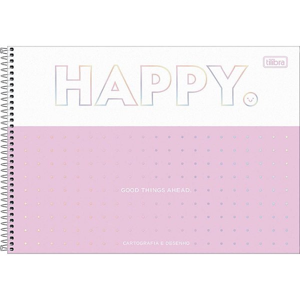 Caderno desenho univ capa dura happy 80fls. - tilibra (pct.c/04)