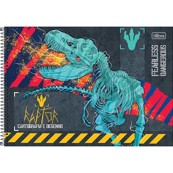 Caderno desenho univ capa dura raptor 80fls. - tilibra (pct.c/04)