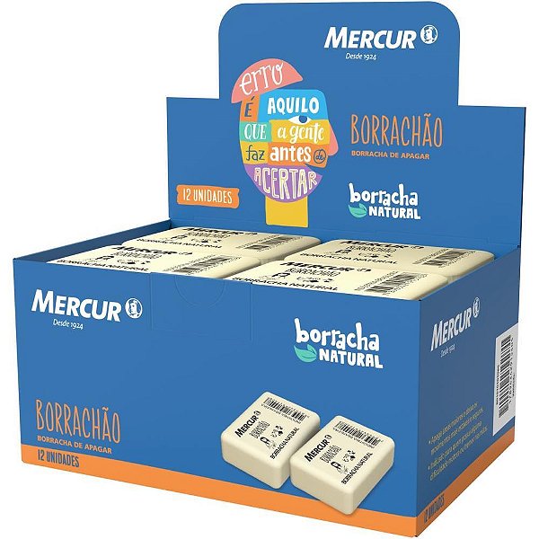 Borracha branca borrachao - mercur (cx.c/12)