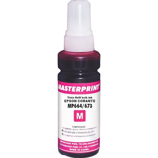 Refil de tinta epson comp. 664 magenta 100ml - masterprint (unidade)