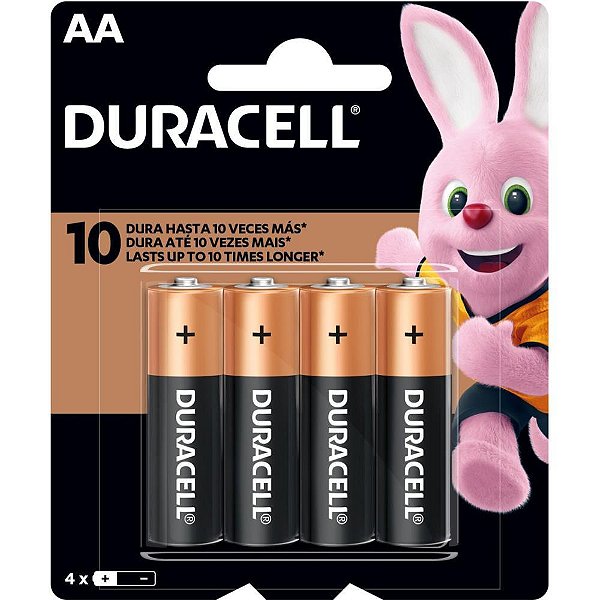 Pilha alcalina pequena aa 12 blisters x 4 un. - duracell (caixa)