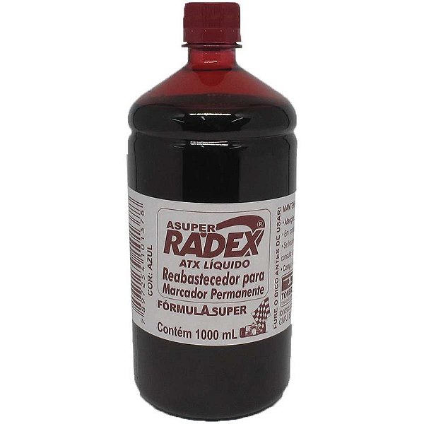 Tinta marcador permanente reabastecedor 1000ml vermelho - radex (unidade)