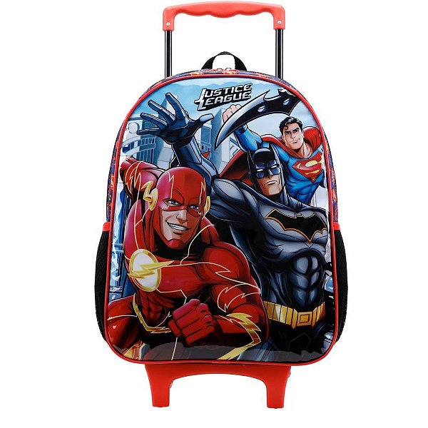 Mochila infantil com rodinha liga da justica x1 - xeryus (unidade)