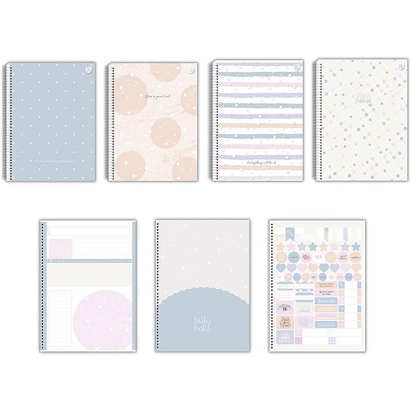 Caderno 01x1 capa dura billy balls 80fls. - animativa (pct.c/04)