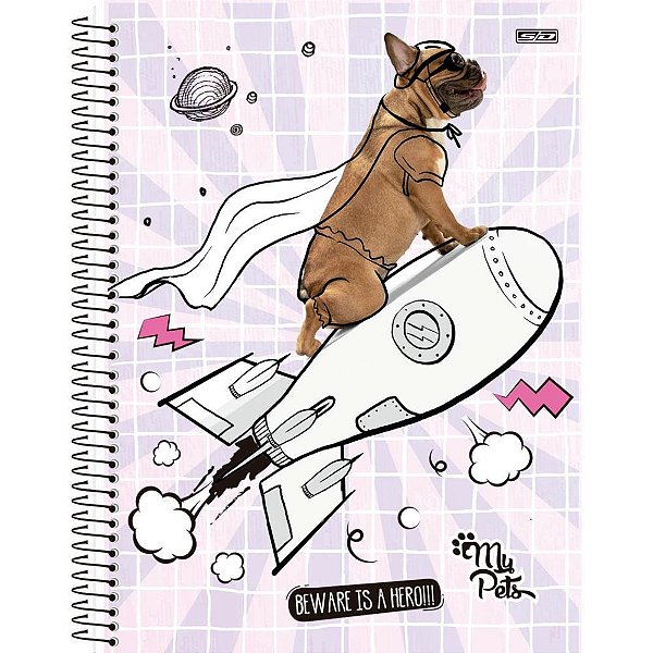 Caderno 01x1 capa dura my pets 80f - animativa (pct.c/04)