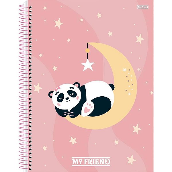 Caderno espiral 1/4 capa dura my friend 80f - animativa (pct.c/10)