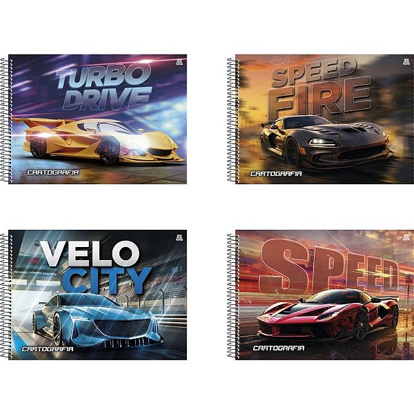 Caderno desenho milimetrado silver tuning 60f - animativa (pct.c/05)