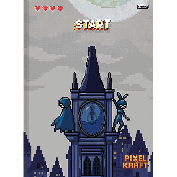 Caderno brochurao capa dura pixel kraft 48f - animativa (pct.c/10)
