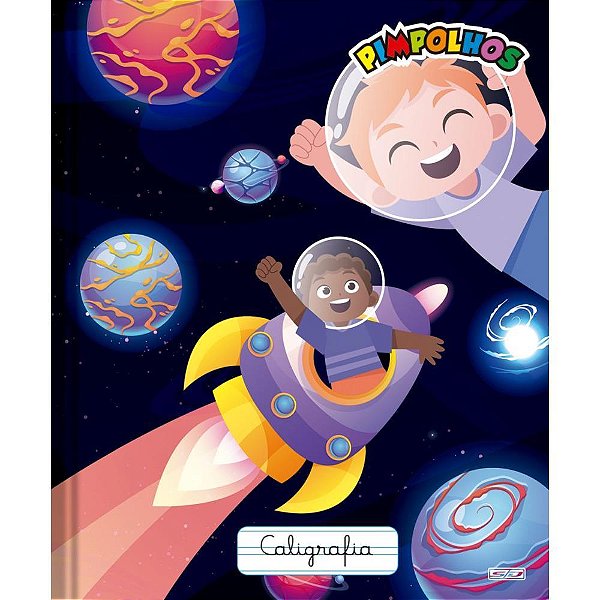Caderno caligrafia capa dura pimpolhos cost.univ.40f - animativa (pct.c/05)