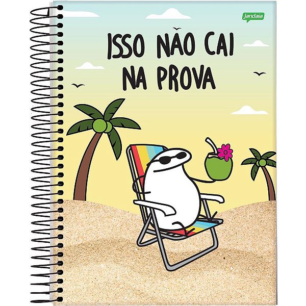Caderno espiral 1/4 capa dura flork 80fls. - jandaia (pct.c/05)
